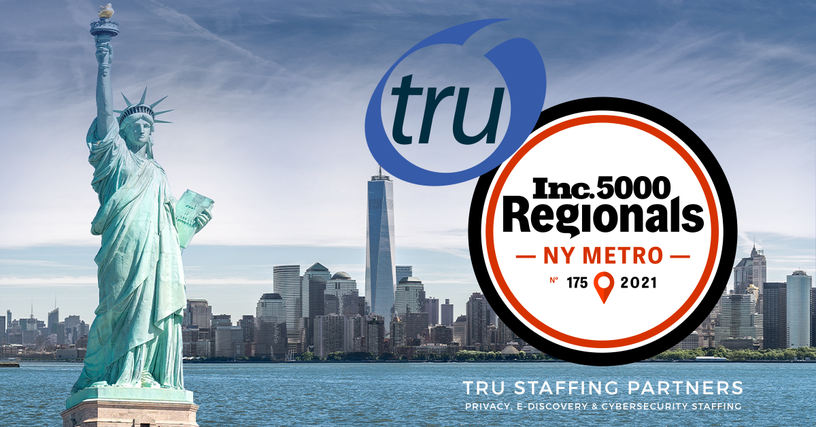 TRU Staffing Partners Awarded Position on Prestigious Inc. 5000 NY Metro List