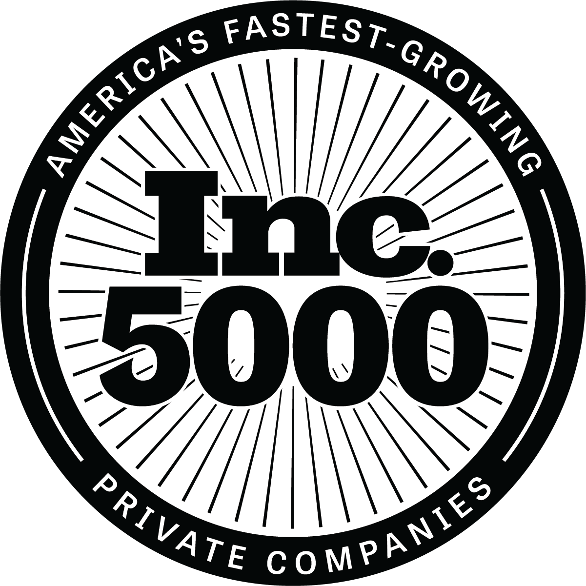 Inc. 5000 Black Stacked Medallion Logo